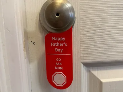 Father's Day Door Hanger, GO ASK MOM