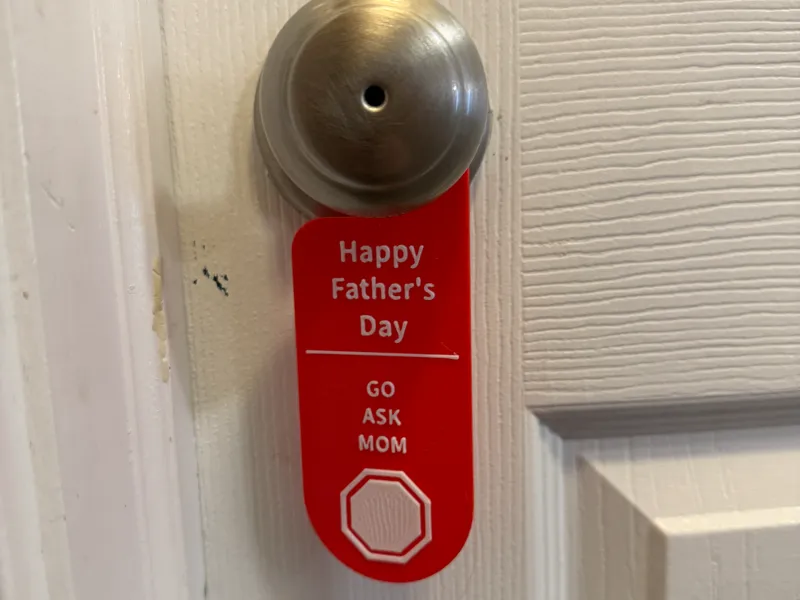Father's Day Door Hanger, GO ASK MOM