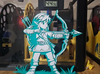 Zelda Link figure wall art