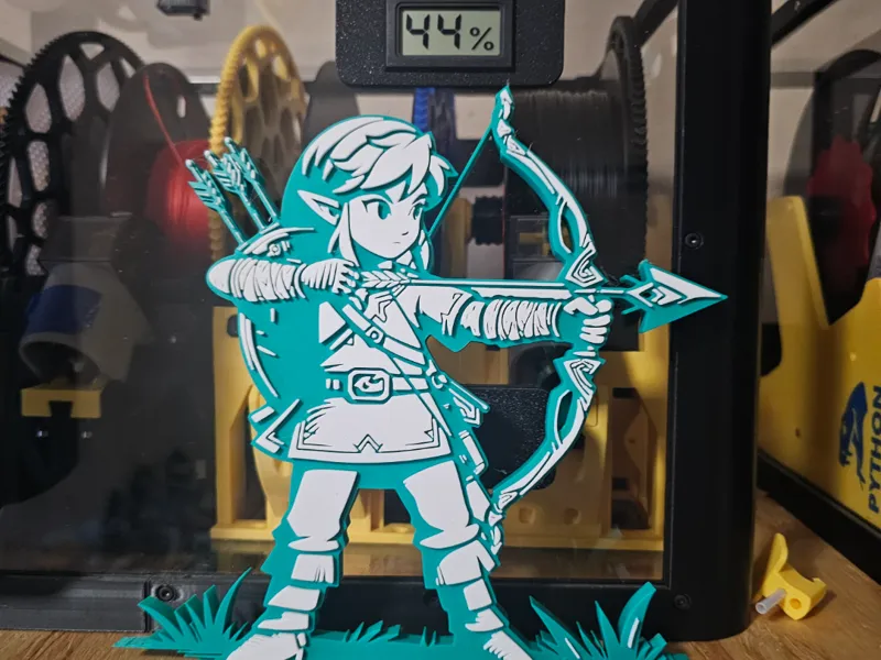 Zelda Link figure wall art