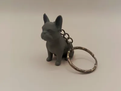 French Bulldog Keychain Figurine