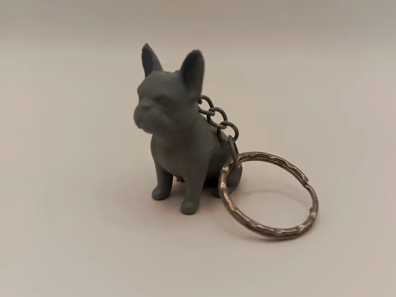 French Bulldog Keychain Figurine