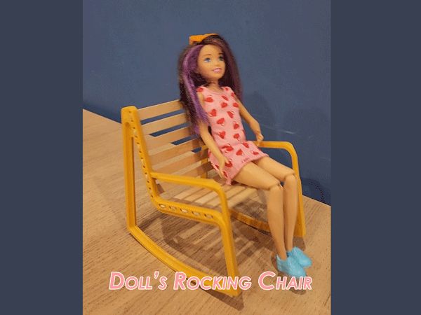 Doll Rocking Chair with Wooden Popsicle Sticks