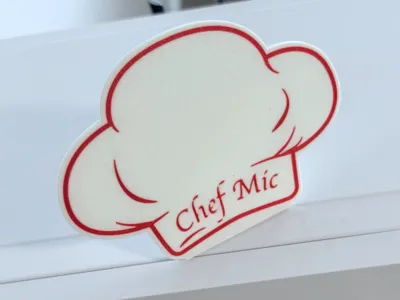 Chef Mic Chef Hat Standee