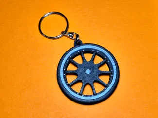 Stylish Wheel Keychain – Easy Multi-Color Print