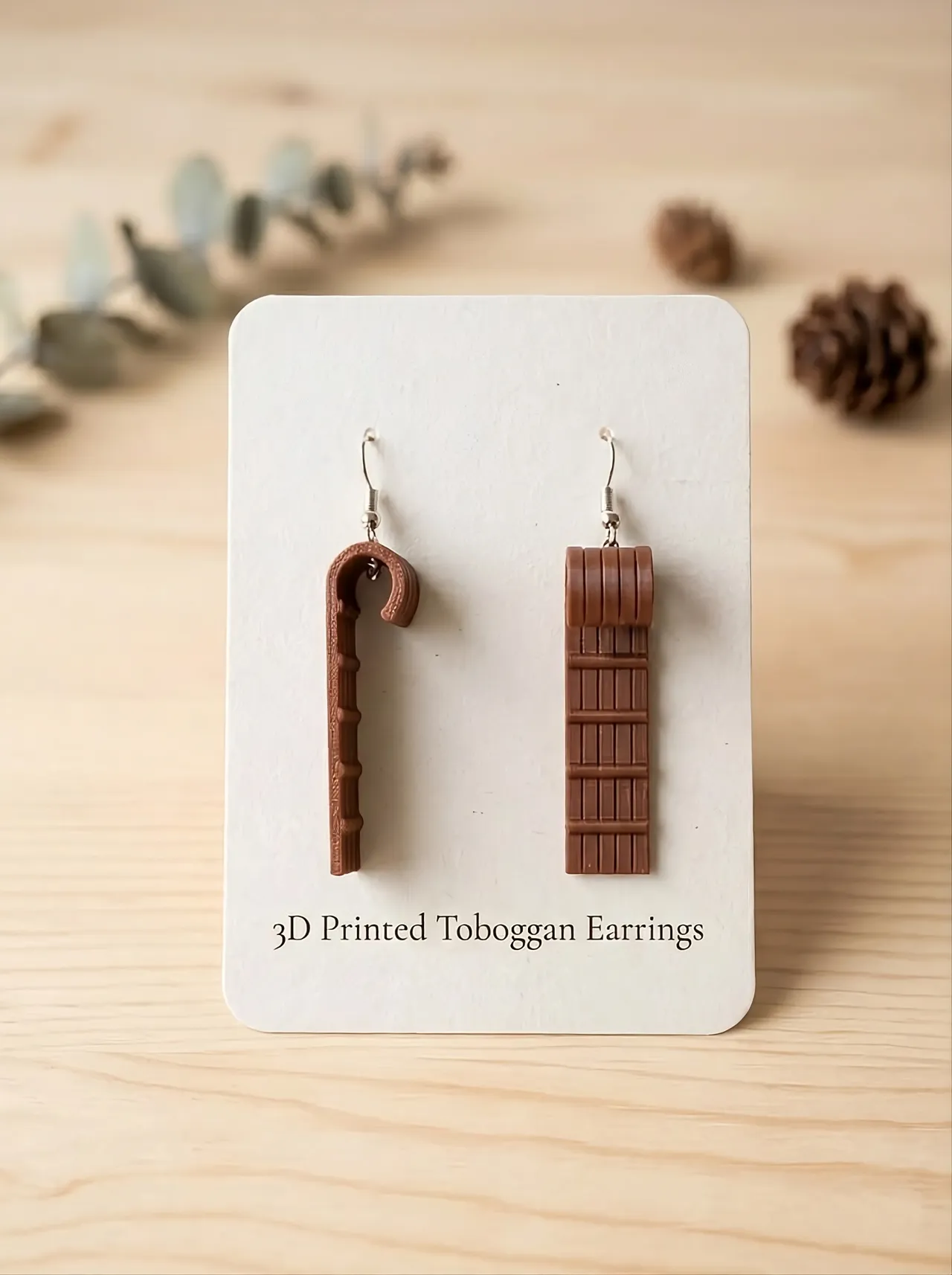 Toboggan Sled Earrings view 2