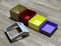 Stapelboxen und Halter in Größe L+