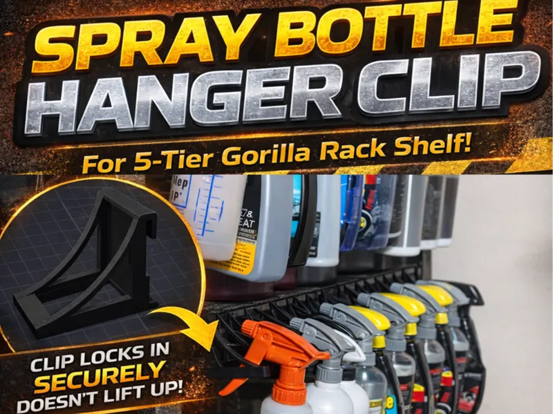 Gorilla Rack Locking Spray Bottle Hanger Clip