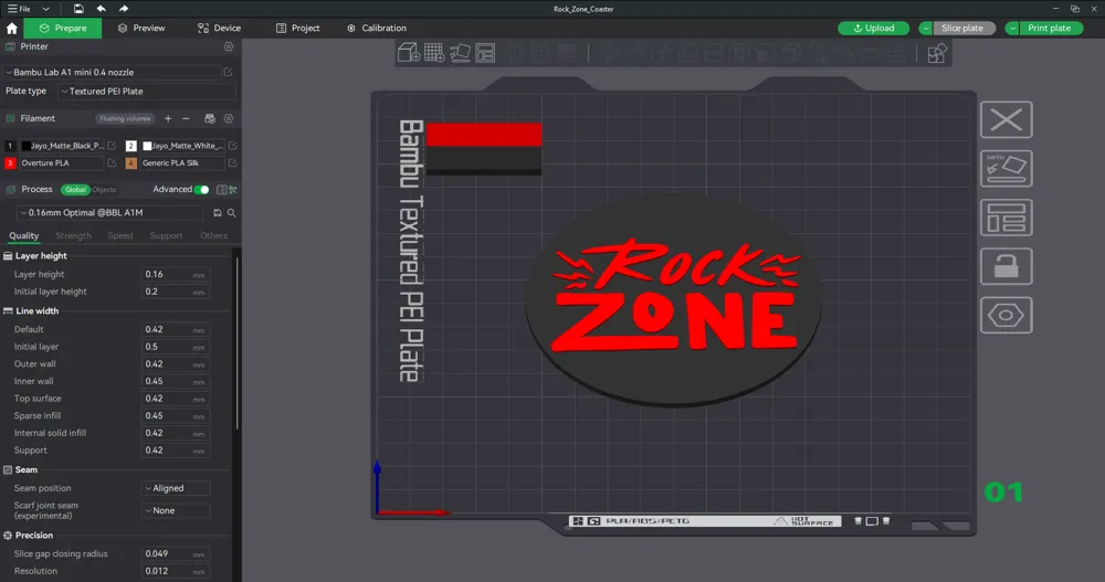 Let's Rock - Rock zone coaster by Nirolfix - MakerWorld