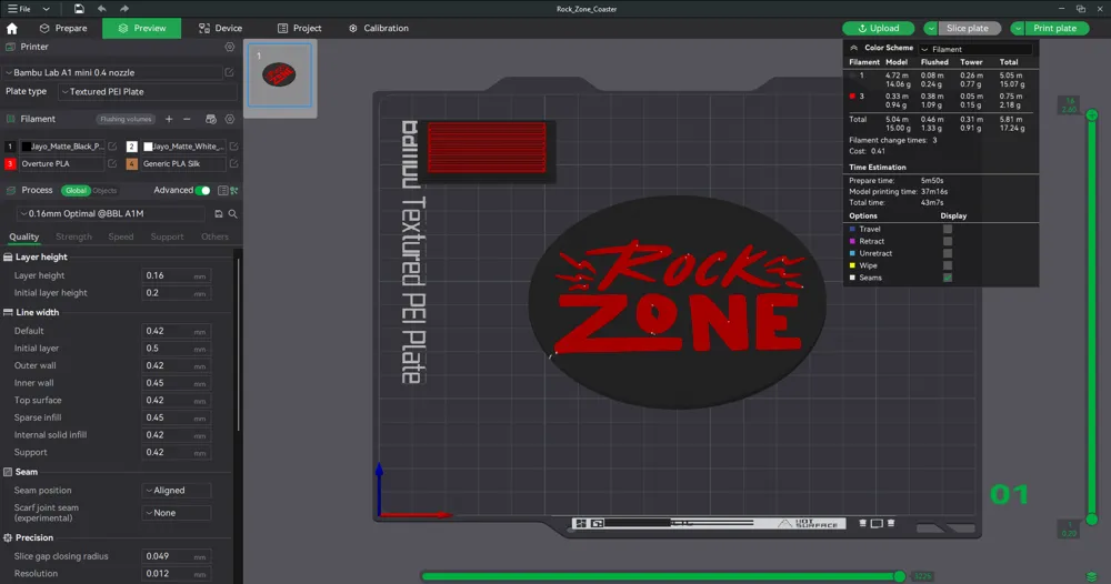 Let's Rock - Rock zone coaster by Nirolfix - MakerWorld