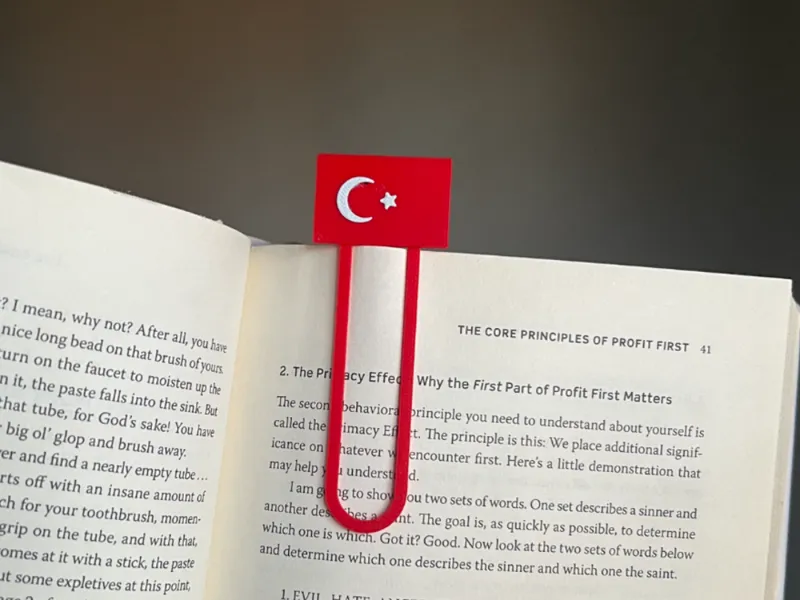 Turkish Flag Bookmark