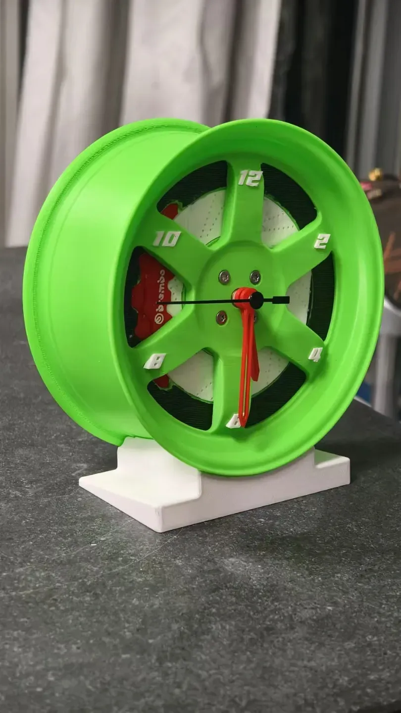 TE37 Wheel Desk Clock by SheldonMa MakerWorld: Download Free 3D Models