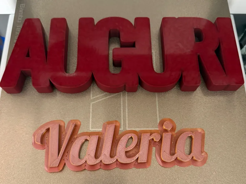 Insegna Targa 3D Base Nome Personalizzabili no ams