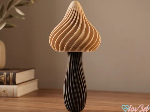 Estante o repisa: Twisted Swirl Mushroom — referencia de MakerWorld