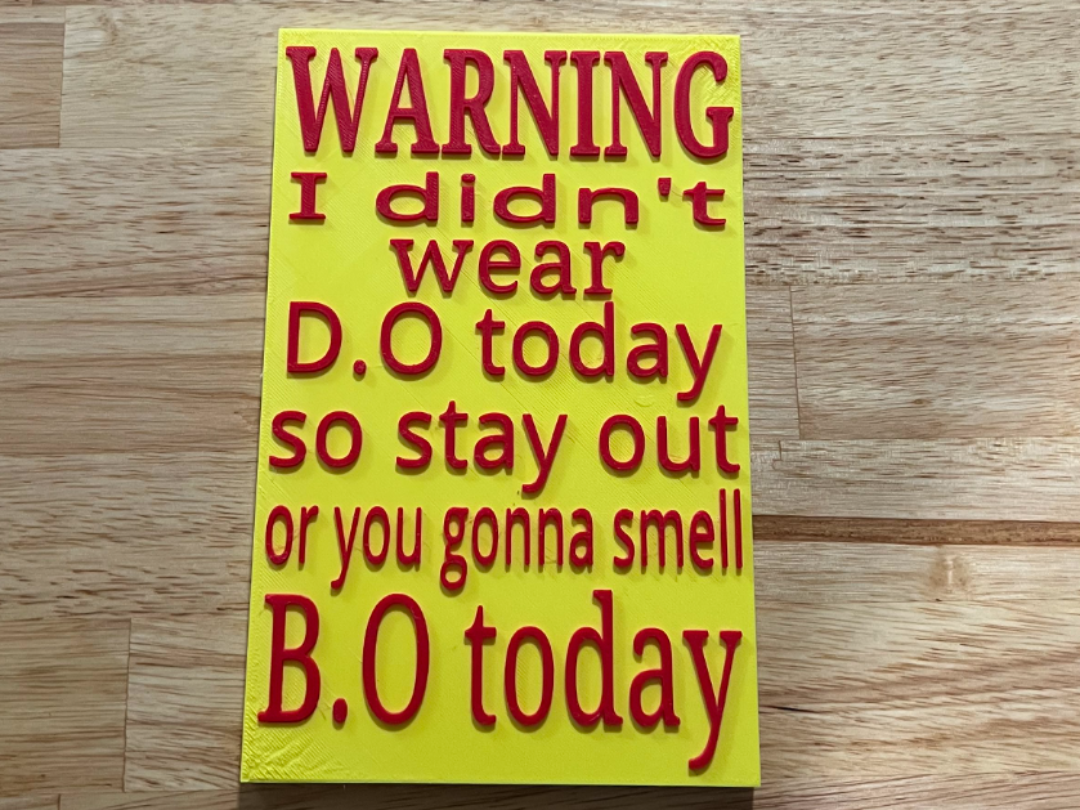Funny stay out sign 3D model