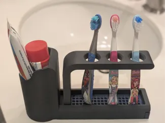 Remix - Improved toothbrush and toothpaste holder 