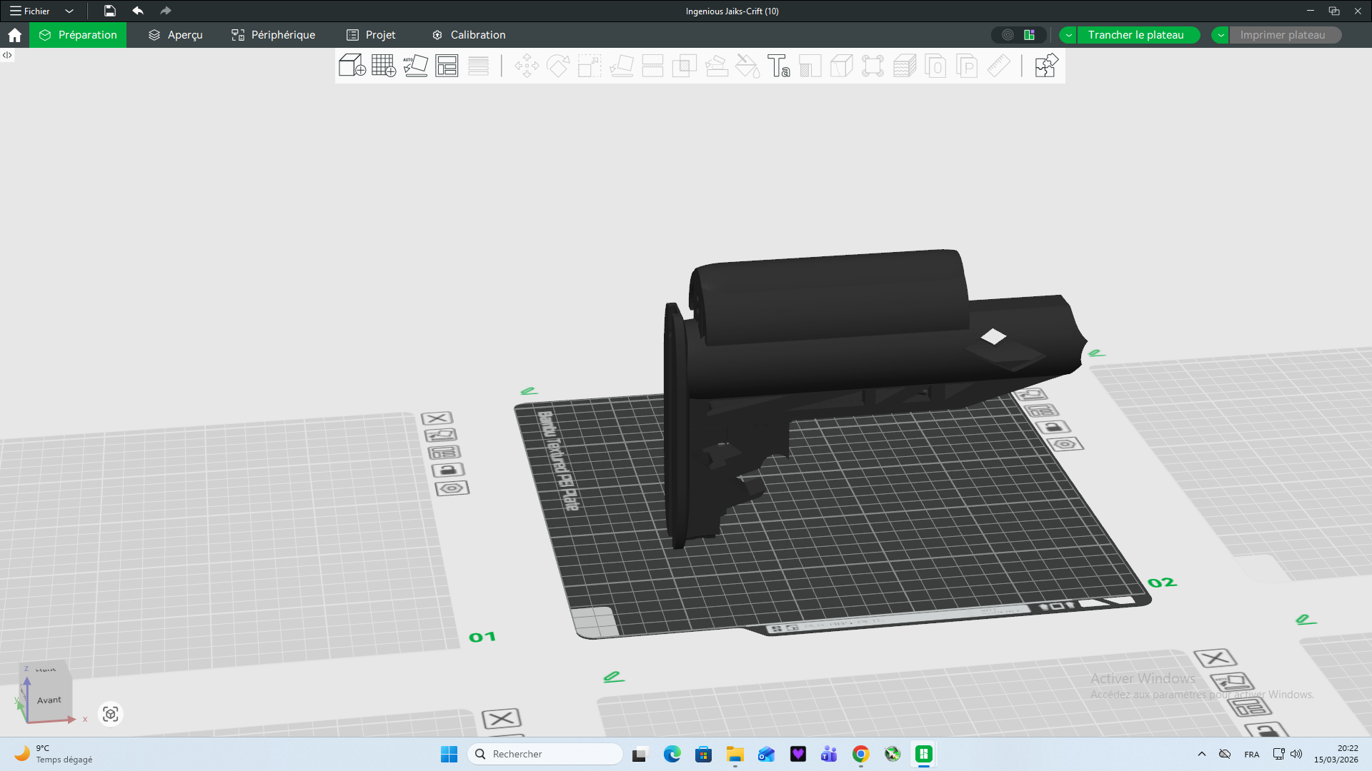 Miniatura 8 do modelo 3D crosse ar15 réglable/fixe