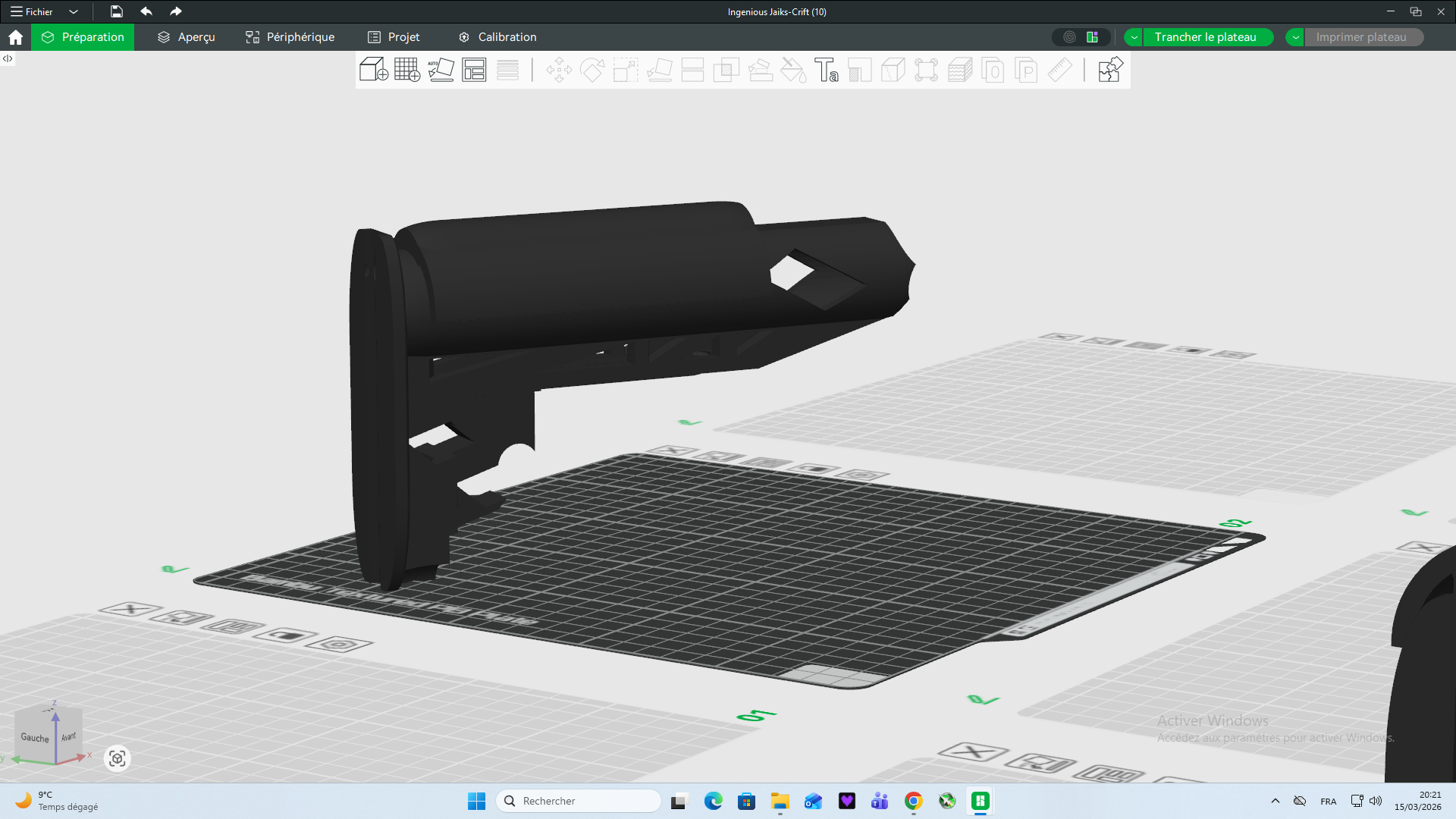 Miniatura 7 do modelo 3D crosse ar15 réglable/fixe