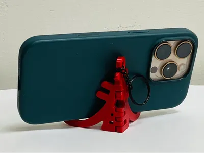 Spring Tree phone stand keychain