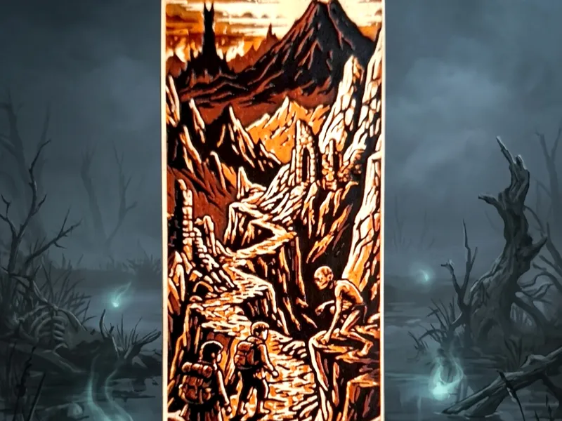 Frodo, Sam and Gollum bookmark - Lord of the Rings