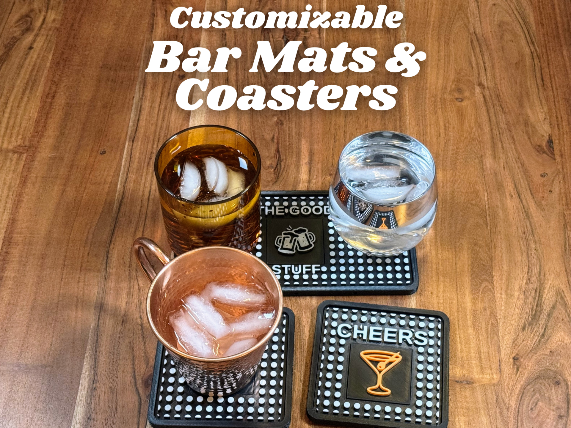Customizable Bar Mat / Coaster / Tray Generator