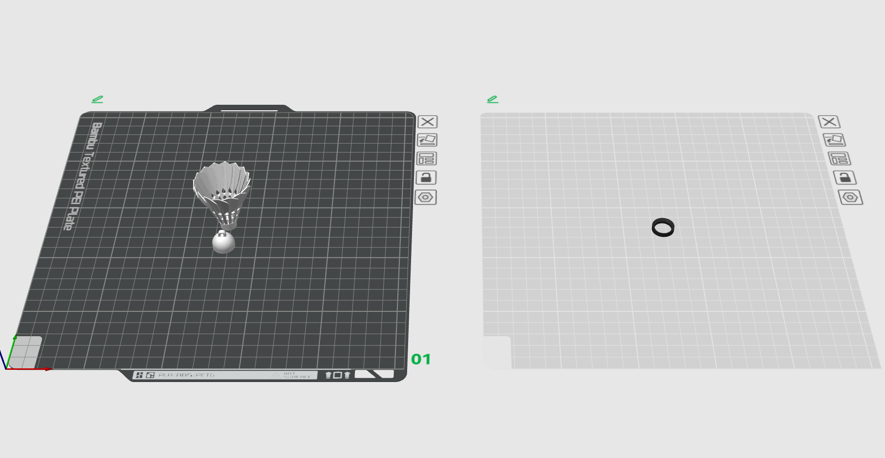 Miniatura 2 do modelo 3D 羽毛球钥匙扣(5.2g无支撑，无需胶水，无需AMS)
