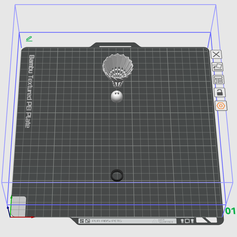 Miniatura 4 do modelo 3D 羽毛球钥匙扣(5.2g无支撑，无需胶水，无需AMS)