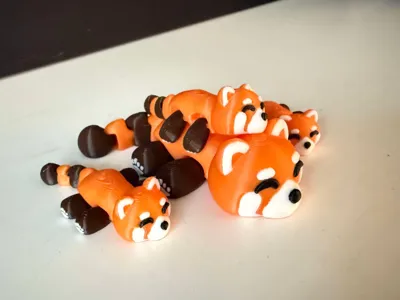 Cute Tiny Articulated Kawaii Red Panda