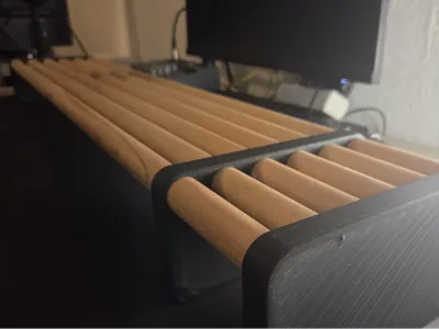 Desk Organizer with Wooden Rods