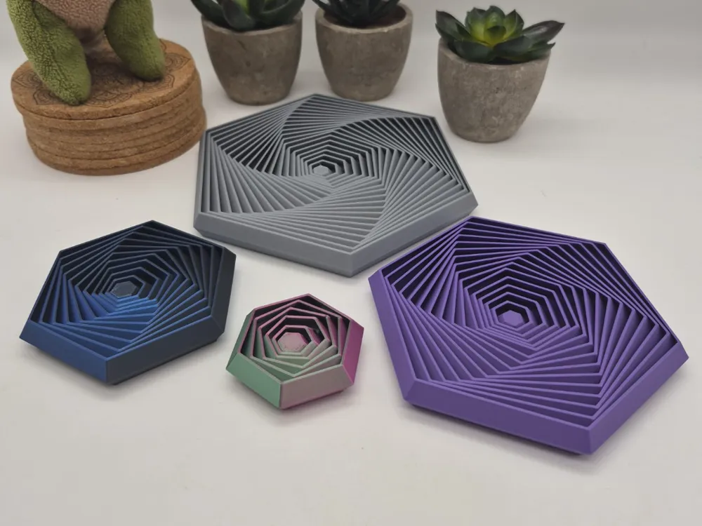 Objeto manipulable: Fractal Hexagon Fidget Toy - 4 Sizes. Referencia del modelo original.