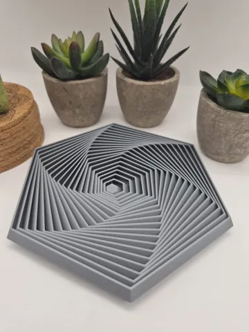 Objeto manipulable: Fractal Hexagon Fidget Toy - 4 Sizes — vista de referencia 3
