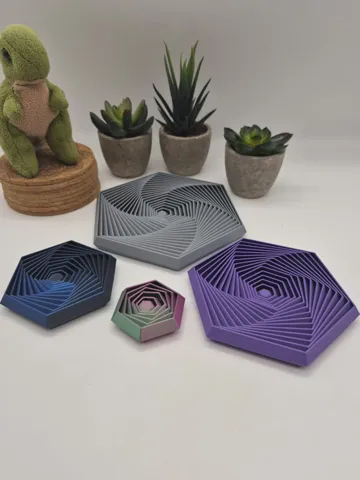 Objeto manipulable: Fractal Hexagon Fidget Toy - 4 Sizes — vista de referencia 2