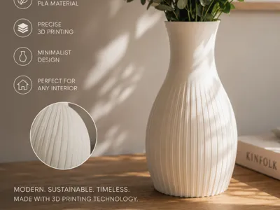 Elegance Vase - Modern 3D Printed Decor