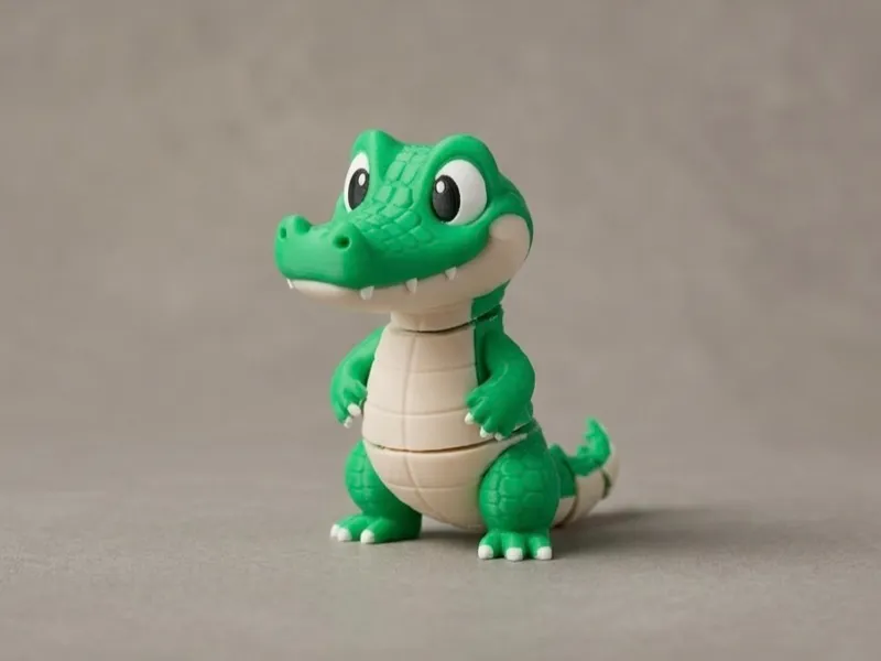 Chibi Crocodile flexi articulated - Cute reptile