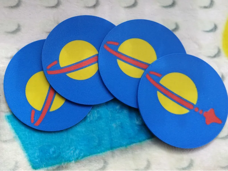 Classic Space logo Coaster Set, inc holder