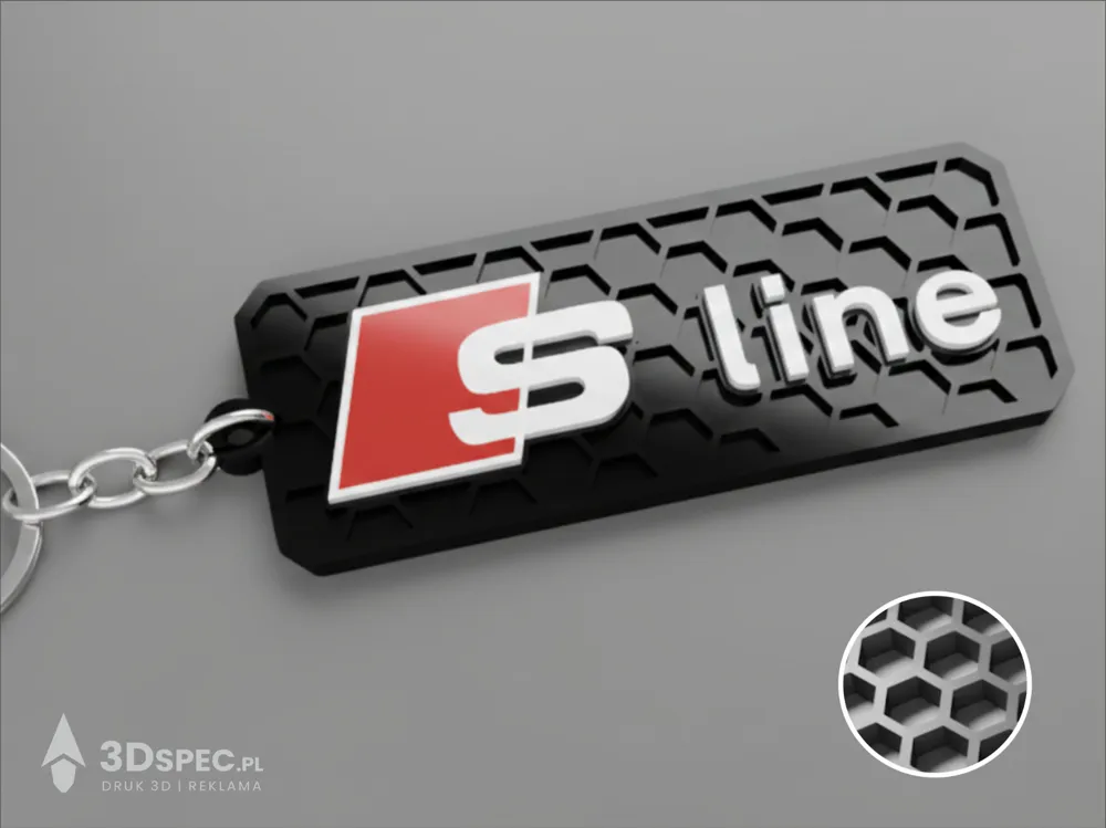 S line S-Line Audi keychain - MakerWorld 3D Model | 3Drop