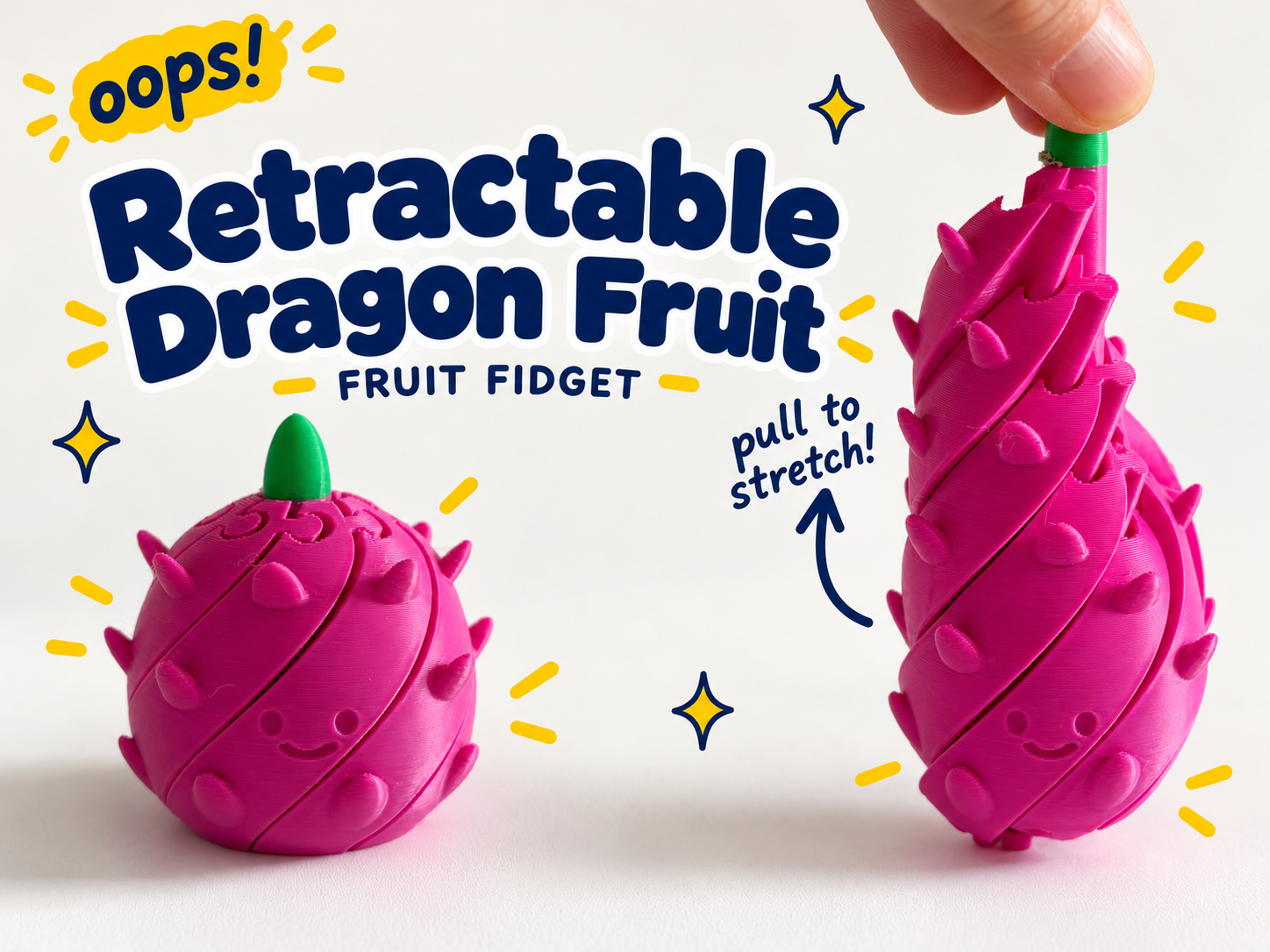 Retractable Dragonfruit Fidget Toy - 1
