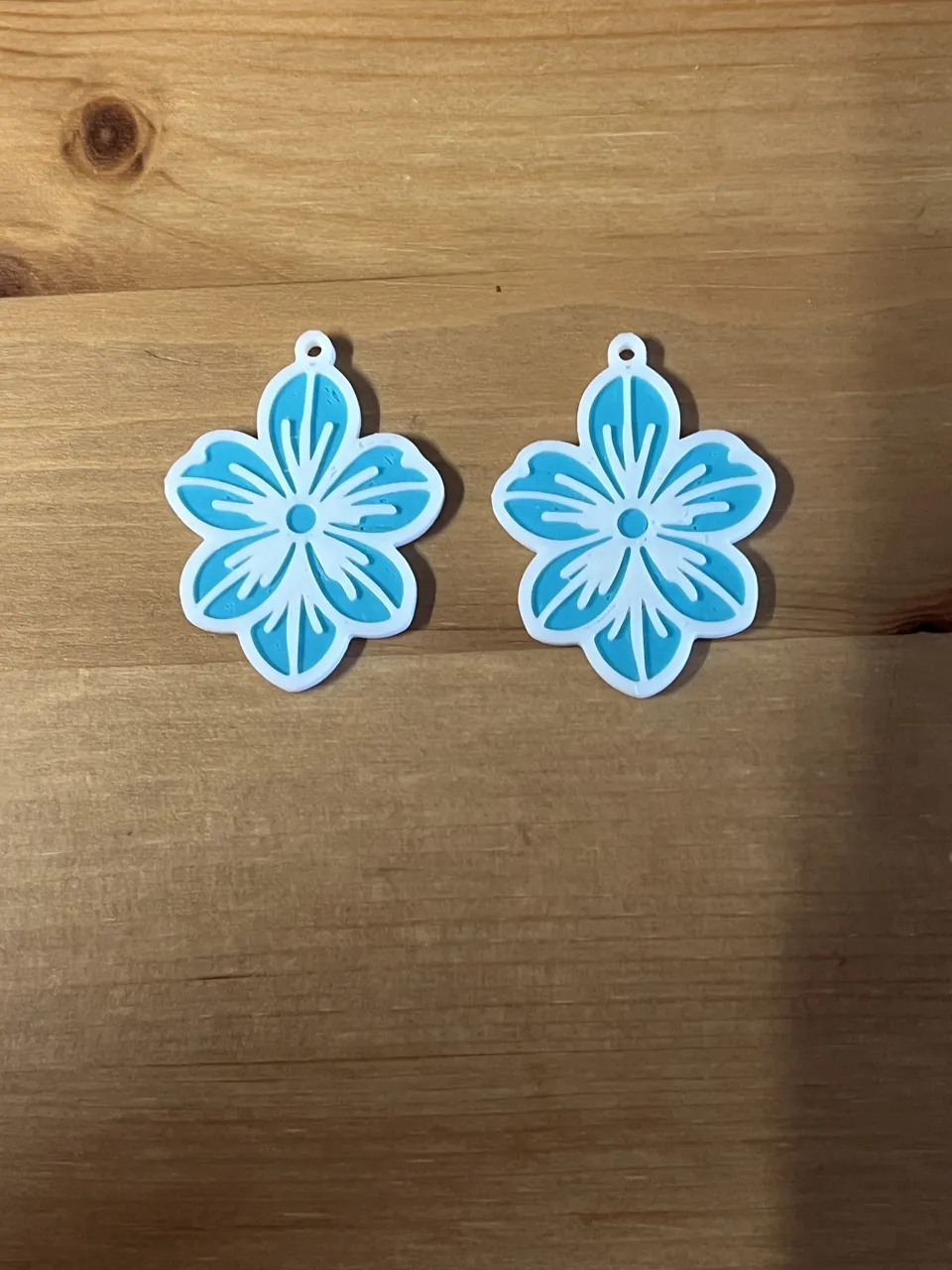 flower earrings view 2