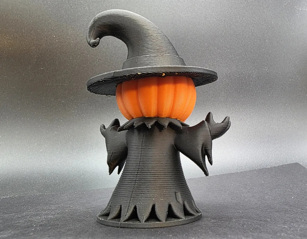 Pumpkin Witch Figurine - Free 3D Print Model - MakerWorld