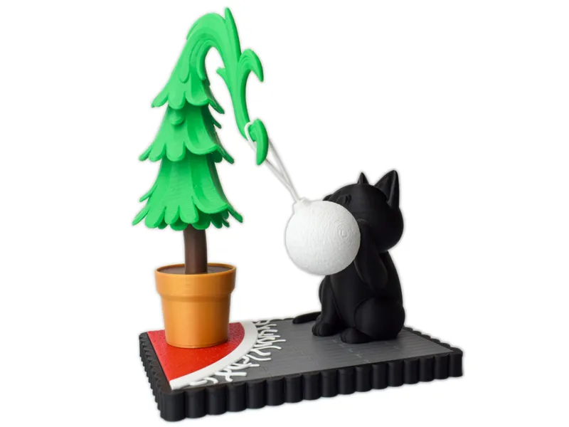Cat vs Christmas ornament
