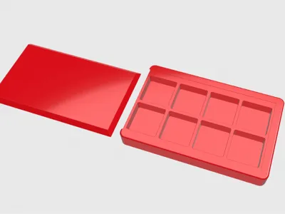 Pillbox in size of a credit card for 8days