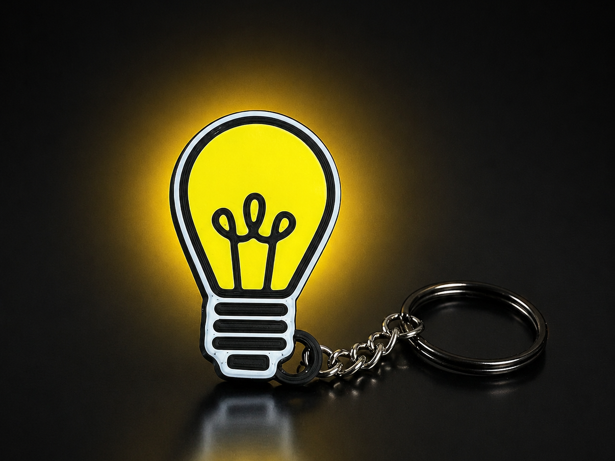 unique light bulb keychain