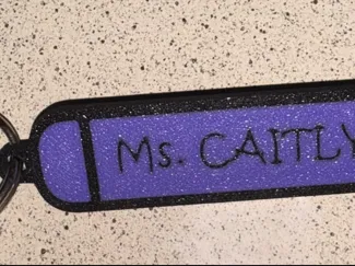Crayon Name Key Chain