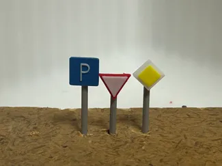 Verkehrsschilder Modellbau H0 Maßstab 1:87