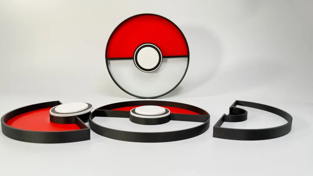 3Dプリント ポケットモンスターモンスターボール皿 - 無料3Dモデル