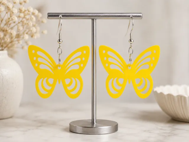 Brincos Borboleta Recortada – Modelo Impressão 3D