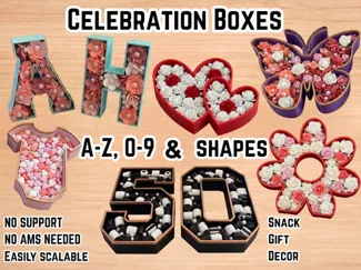 Celebration Boxes: A-Z, 0-9 & Shapes|Snack & Decor