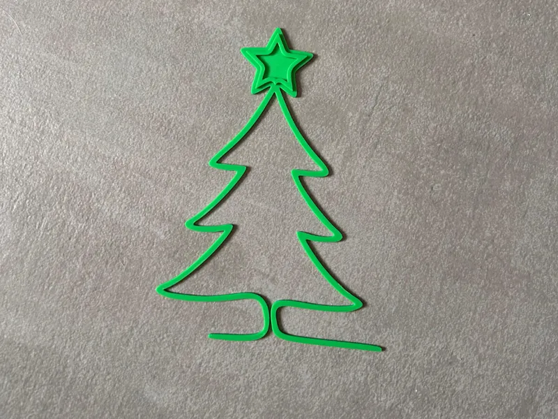 Sapin de Noël mural : style One Line Art