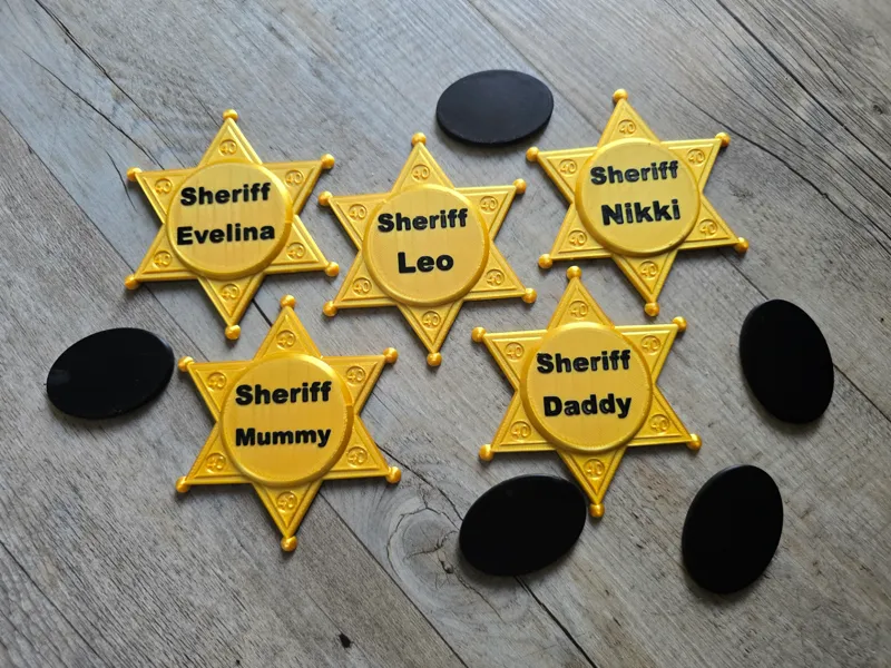 Sheriff's Badge Blank with Magnetic Backplate