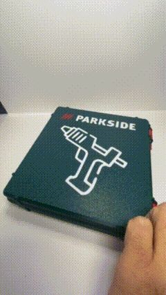 Caja resistente para pistola de silicona Parkside